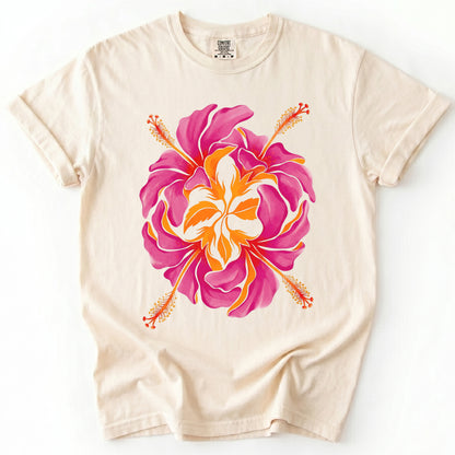 Tropical Hibiscus Vintage Washed T-Shirt