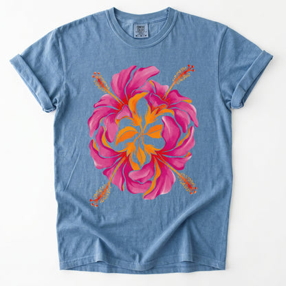 Tropical Hibiscus Vintage Washed T-Shirt