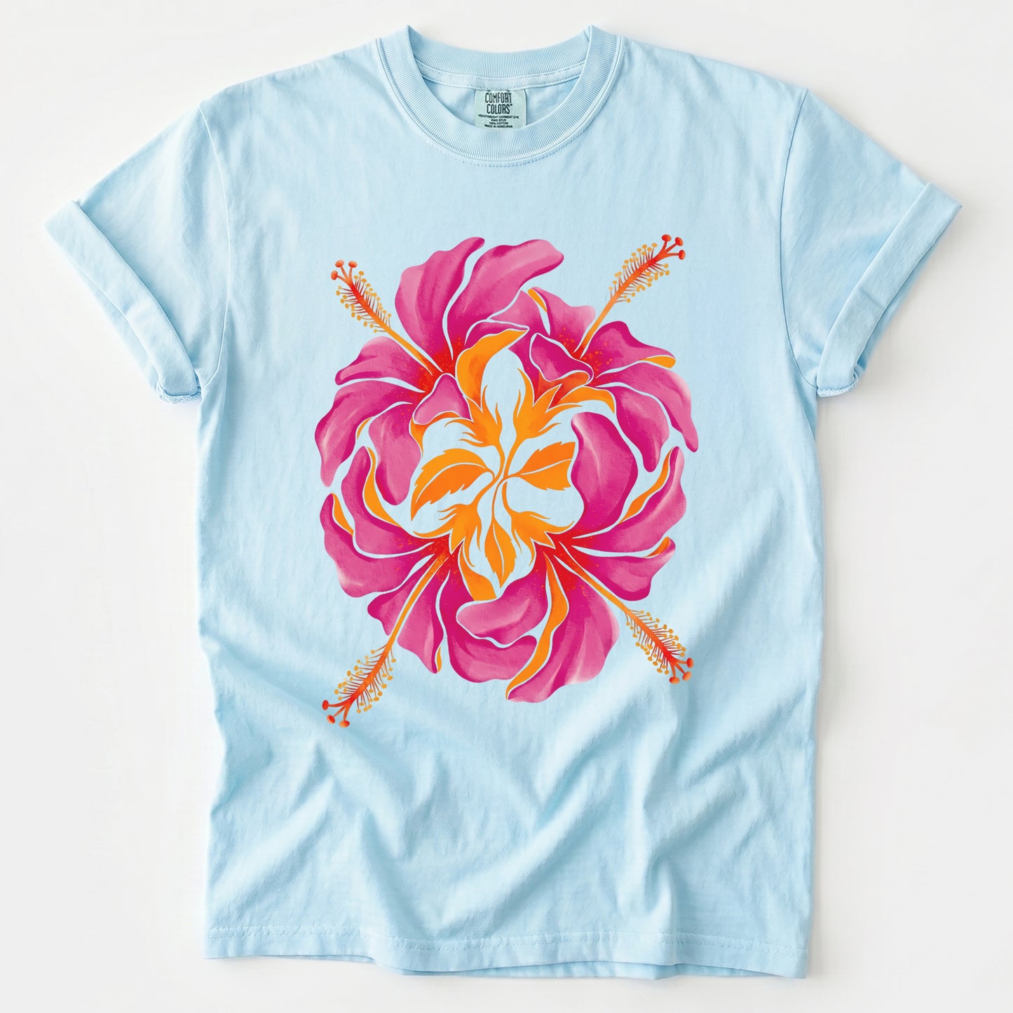 Tropical Hibiscus Vintage Washed T-Shirt