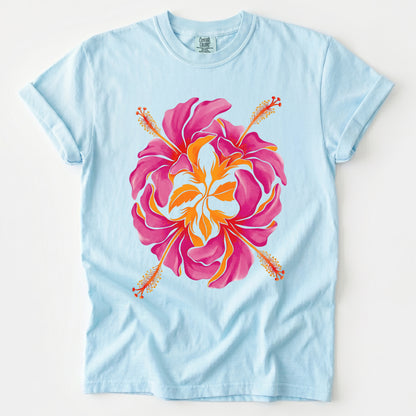 Tropical Hibiscus Vintage Washed T-Shirt