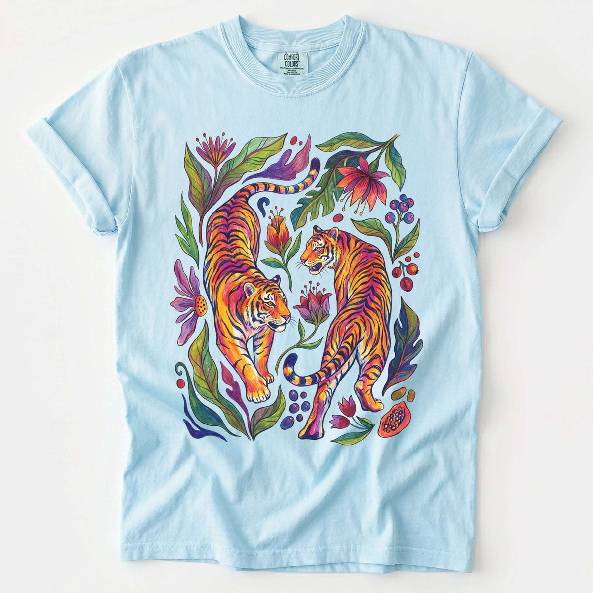 Tropical Twin Tigers Vintage Washed T-Shirt