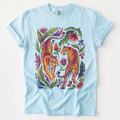 Tropical Twin Tigers Vintage Washed T-Shirt