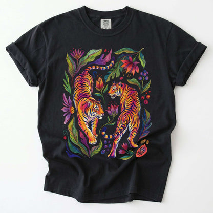 Tropical Twin Tigers Vintage Washed T-Shirt