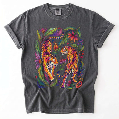 Tropical Twin Tigers Vintage Washed T-Shirt