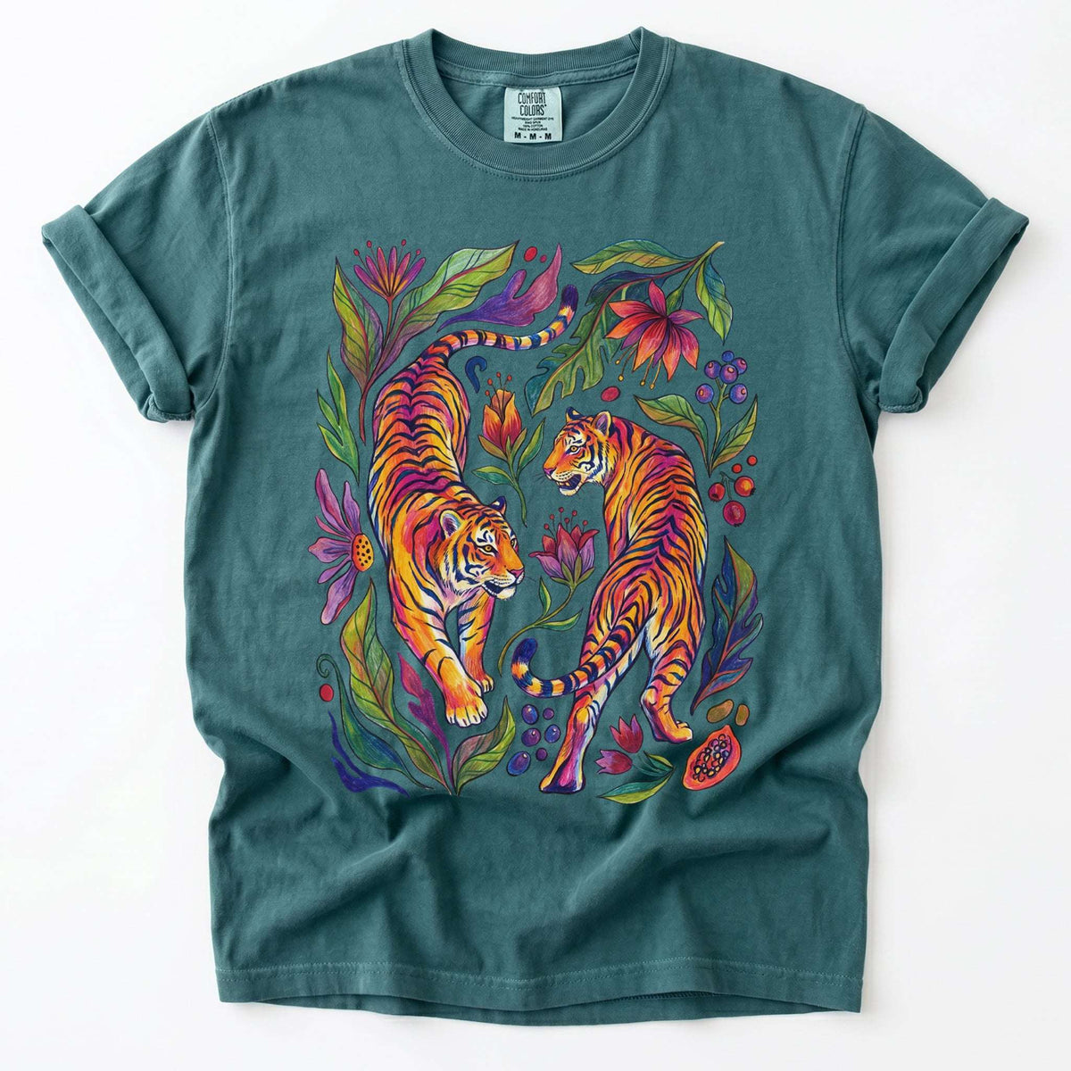 Tropical Twin Tigers Vintage Washed T-Shirt