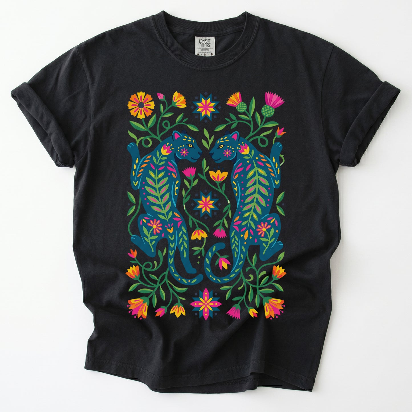 Vibrant Twin Panthers Vintage Washed T-Shirt