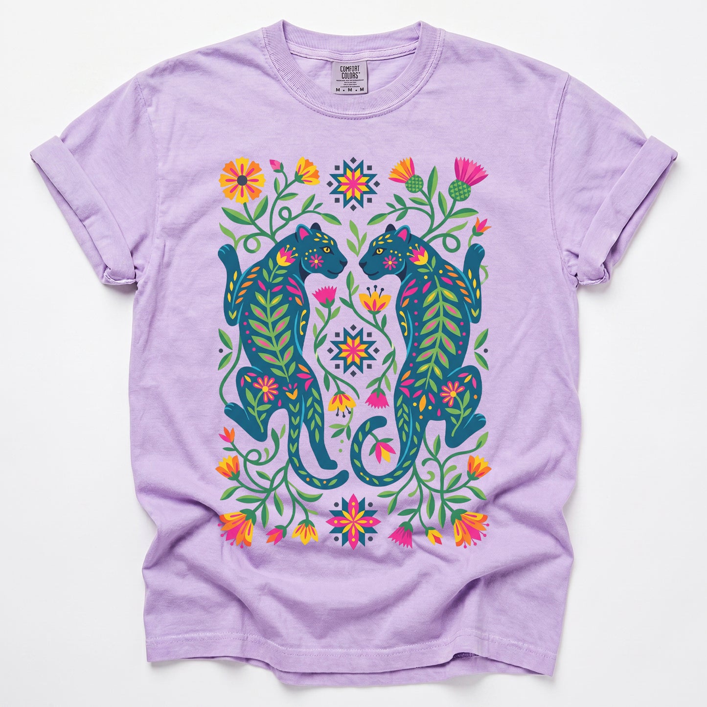Vibrant Twin Panthers Vintage Washed T-Shirt