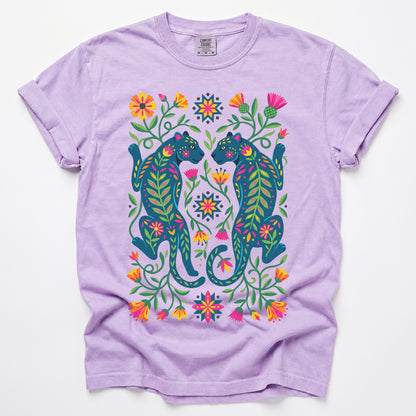 Vibrant Twin Panthers Vintage Washed T-Shirt