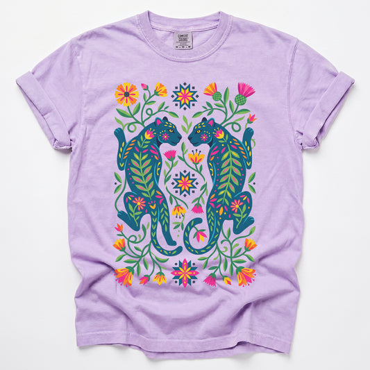 Vibrant Twin Panthers Vintage Washed T-Shirt