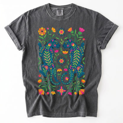 Vibrant Twin Panthers Vintage Washed T-Shirt