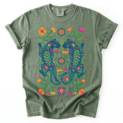 Vibrant Twin Panthers Vintage Washed T-Shirt