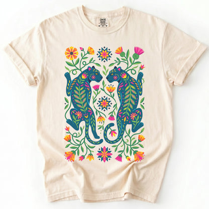 Vibrant Twin Panthers Vintage Washed T-Shirt