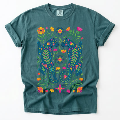 Vibrant Twin Panthers Vintage Washed T-Shirt