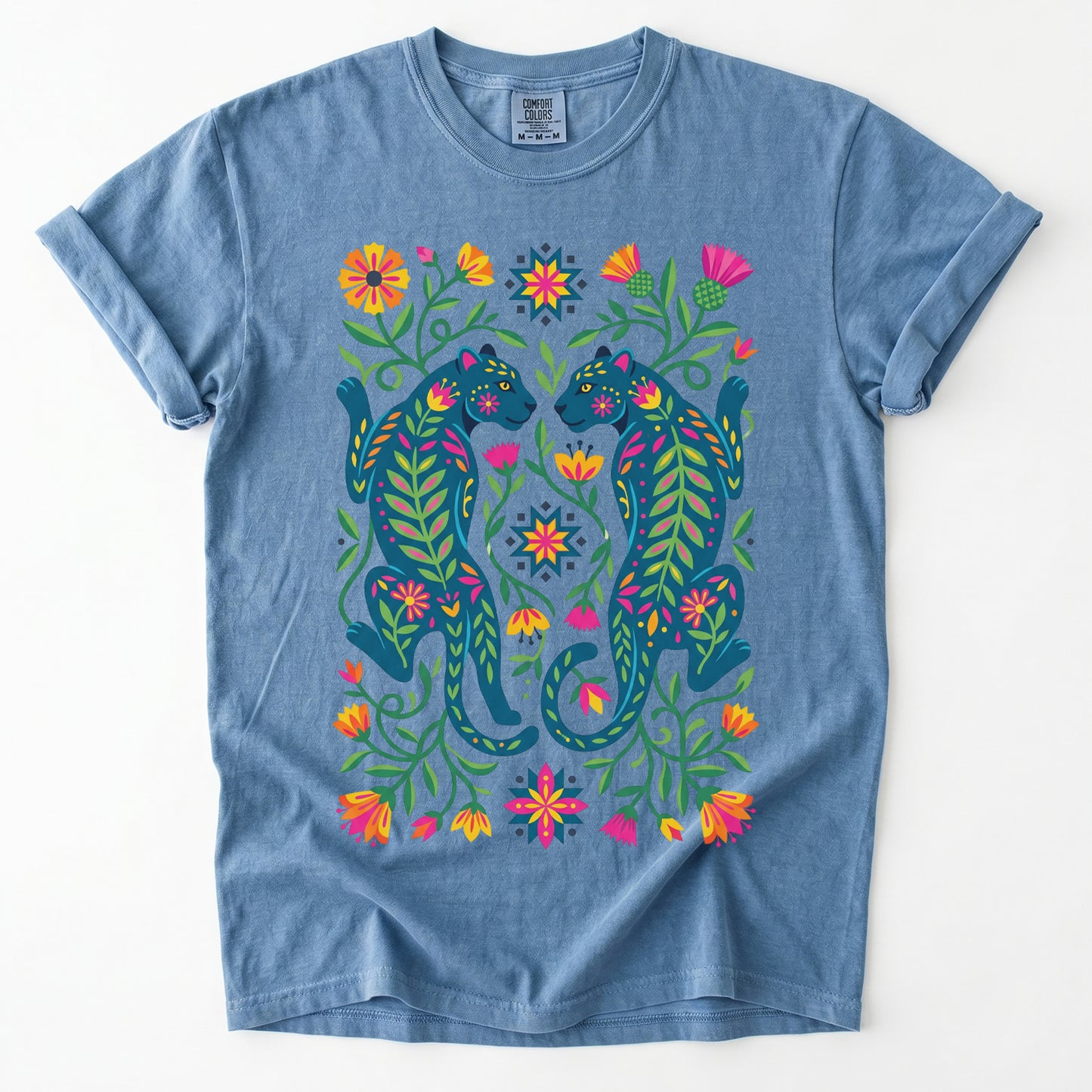 Vibrant Twin Panthers Vintage Washed T-Shirt