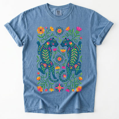 Vibrant Twin Panthers Vintage Washed T-Shirt