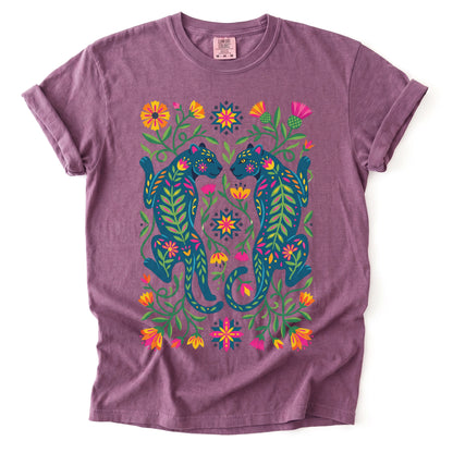 Vibrant Twin Panthers Vintage Washed T-Shirt