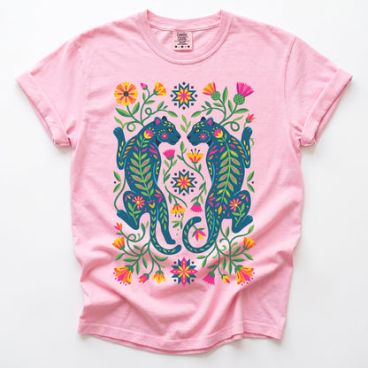 Vibrant Twin Panthers Vintage Washed T-Shirt