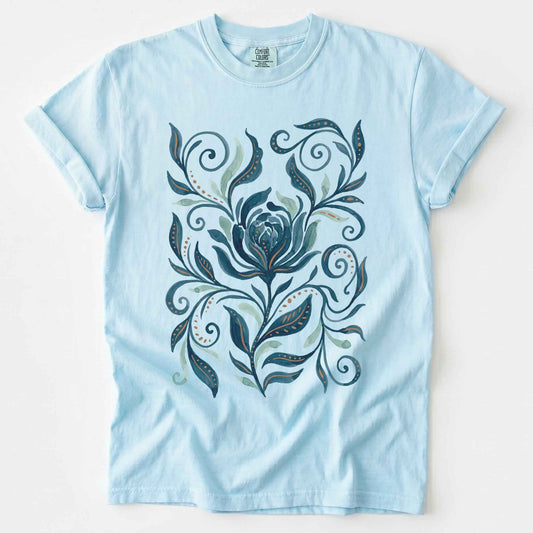 Watercolor Vine Vintage Washed T-Shirt