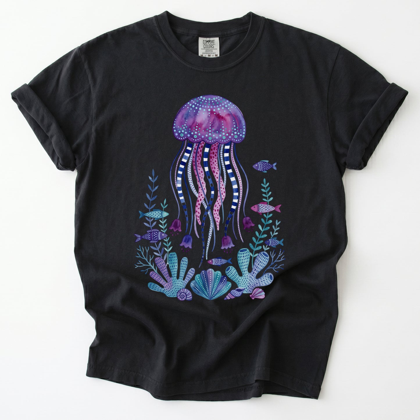 Whimsical Jellyfish Vintage Washed T-Shirt