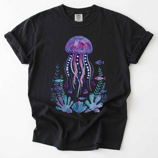 Whimsical Jellyfish Vintage Washed T-Shirt