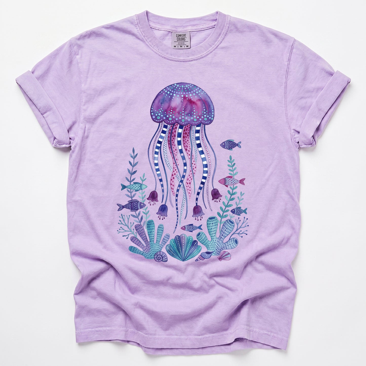Whimsical Jellyfish Vintage Washed T-Shirt