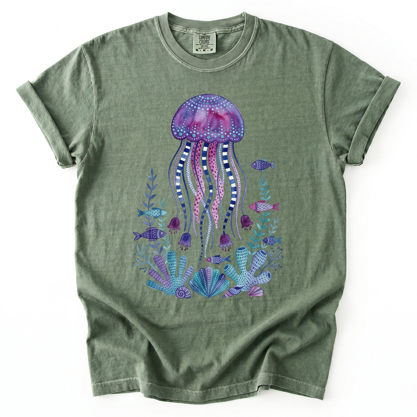 Whimsical Jellyfish Vintage Washed T-Shirt