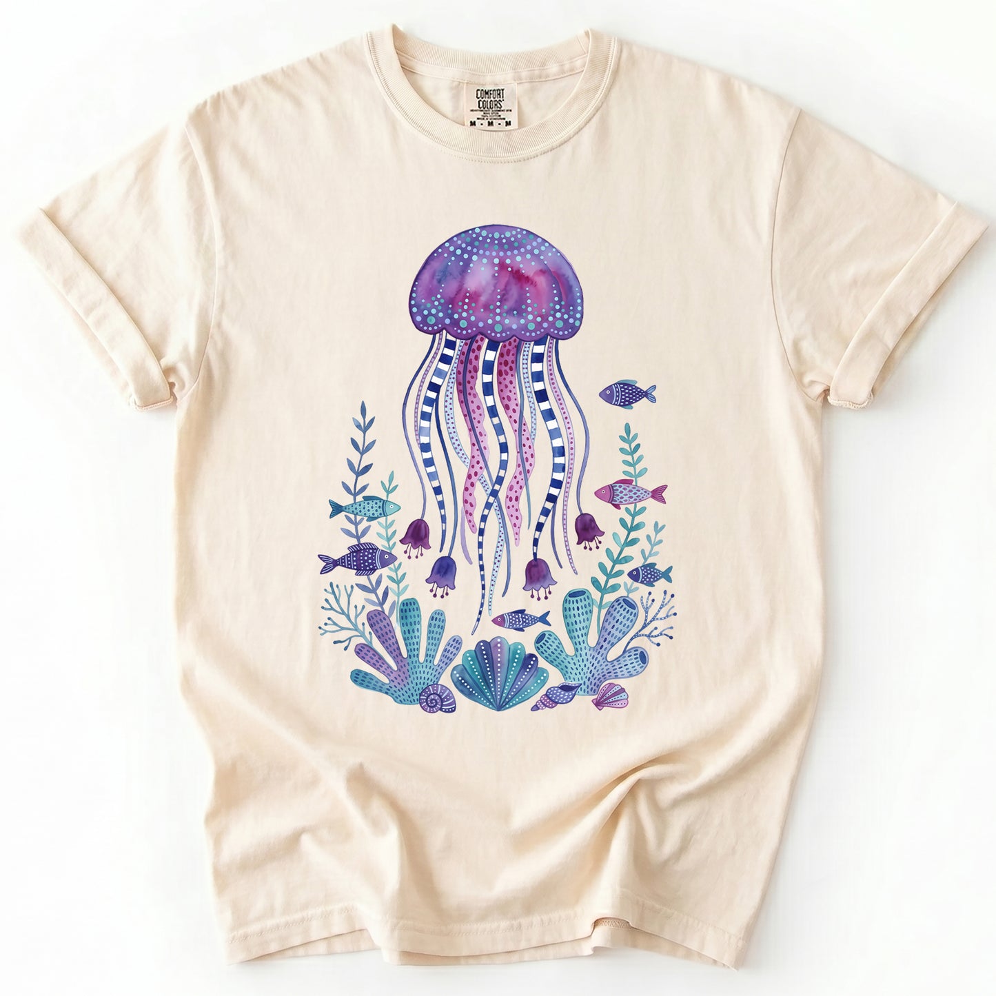 Whimsical Jellyfish Vintage Washed T-Shirt