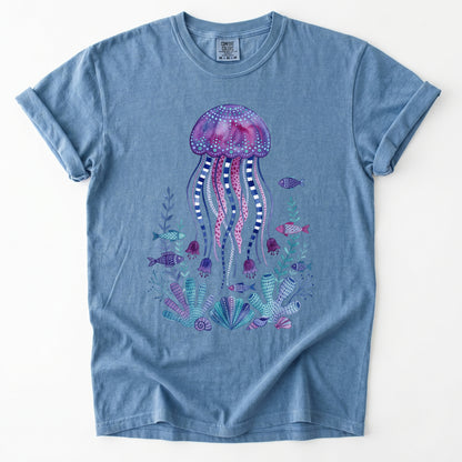 Whimsical Jellyfish Vintage Washed T-Shirt