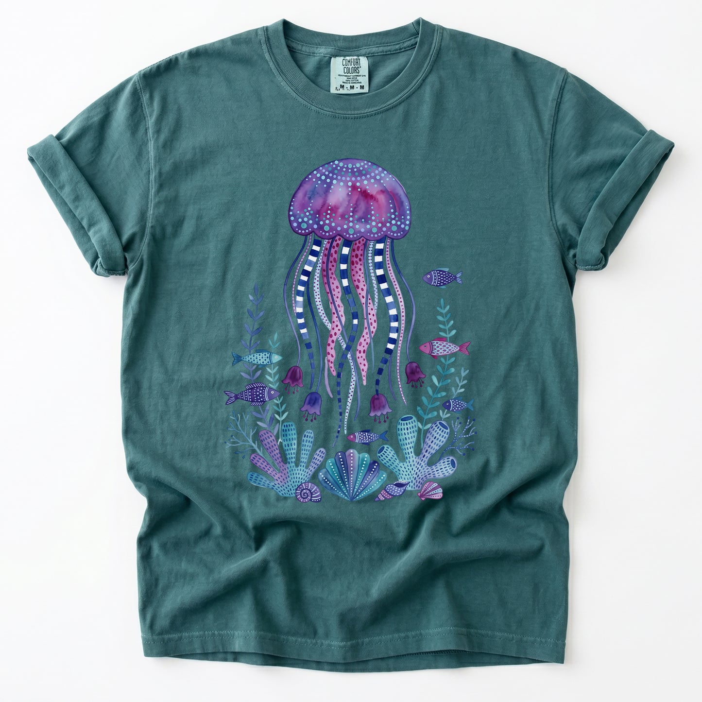 Whimsical Jellyfish Vintage Washed T-Shirt