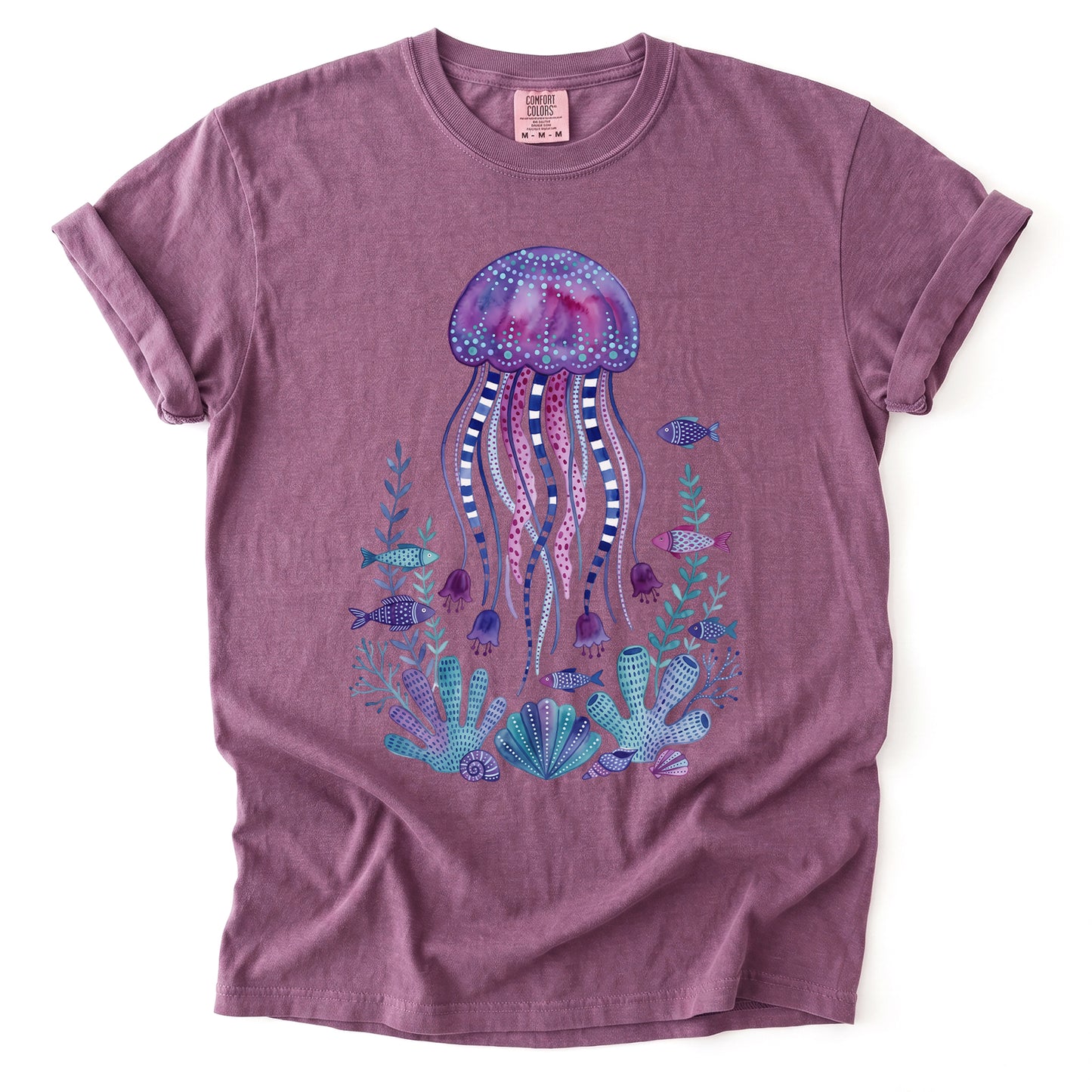 Whimsical Jellyfish Vintage Washed T-Shirt