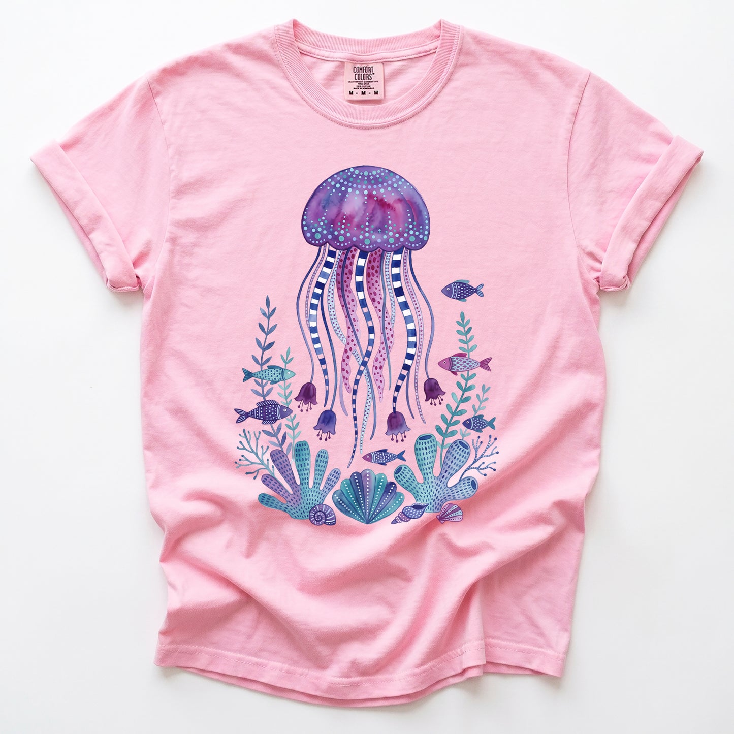 Whimsical Jellyfish Vintage Washed T-Shirt