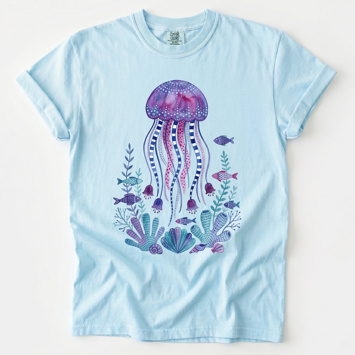 Whimsical Jellyfish Vintage Washed T-Shirt