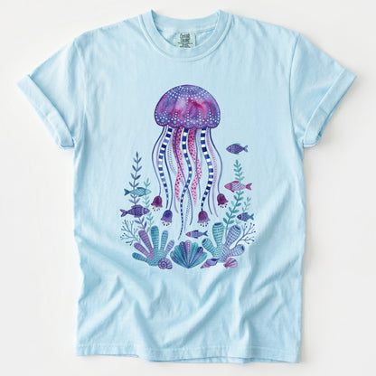 Whimsical Jellyfish Vintage Washed T-Shirt