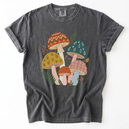 Whimsical Mushrooms Vintage Washed T-Shirt