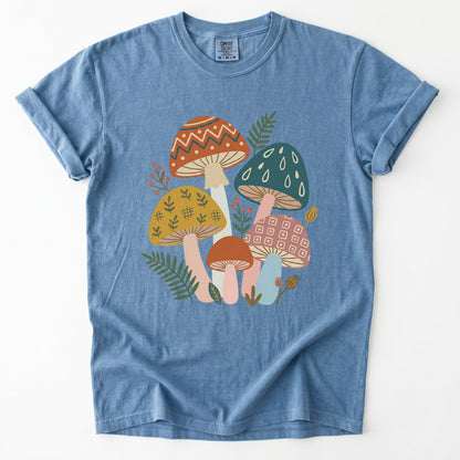 Whimsical Mushrooms Vintage Washed T-Shirt