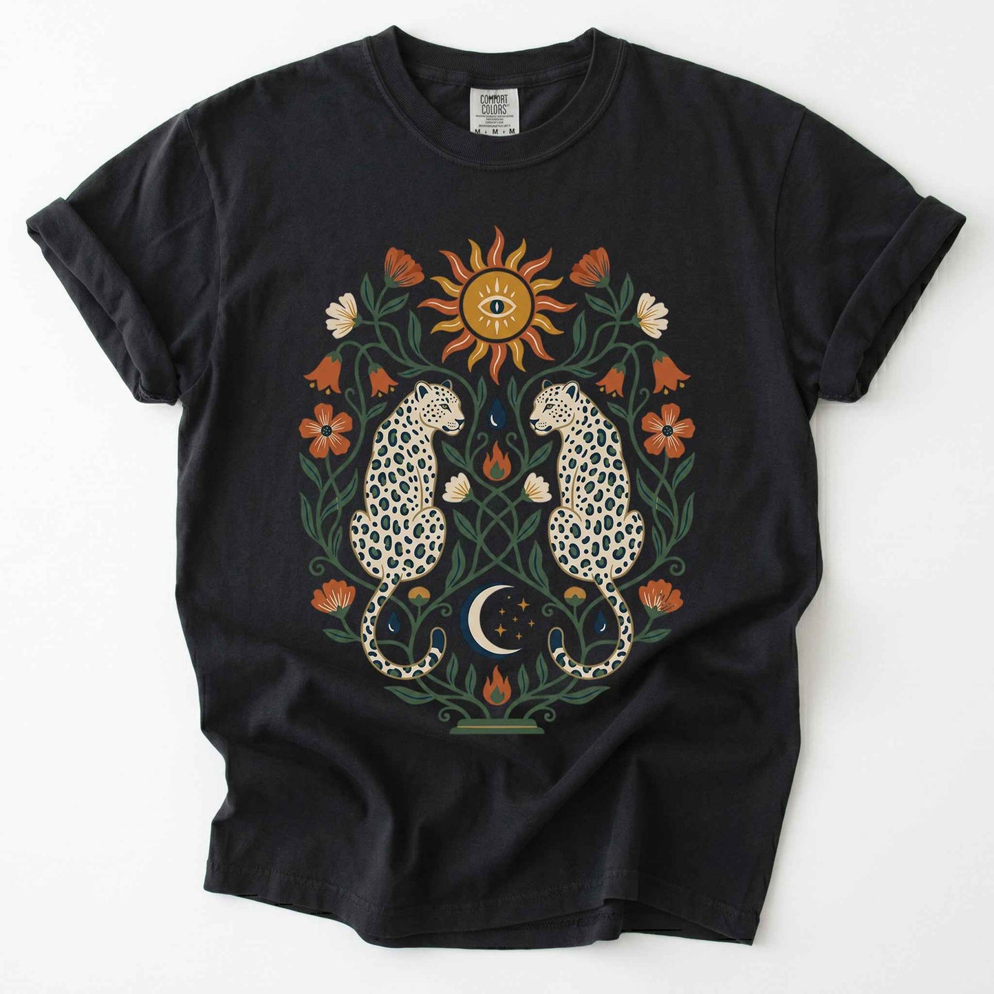Mystical White Leopards Vintage Washed T-Shirt