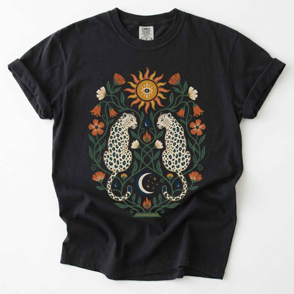 Mystical White Leopards Vintage Washed T-Shirt