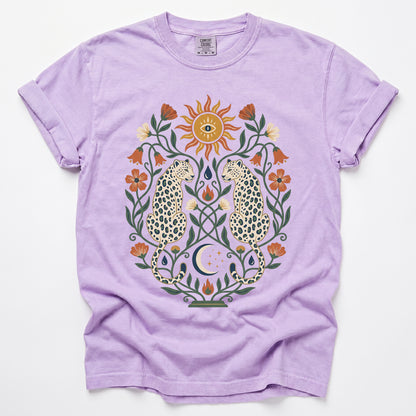 Mystical White Leopards Vintage Washed T-Shirt