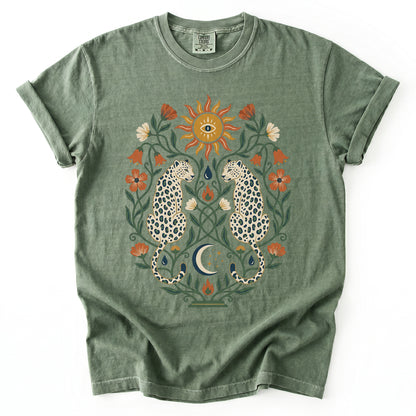 Mystical White Leopards Vintage Washed T-Shirt