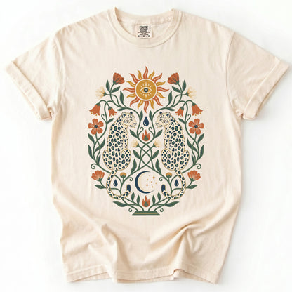 Mystical White Leopards Vintage Washed T-Shirt