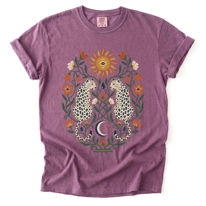 Mystical White Leopards Vintage Washed T-Shirt