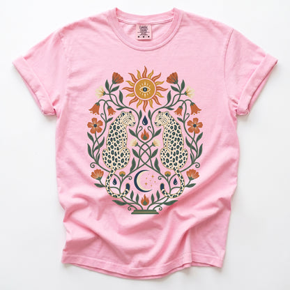 Mystical White Leopards Vintage Washed T-Shirt