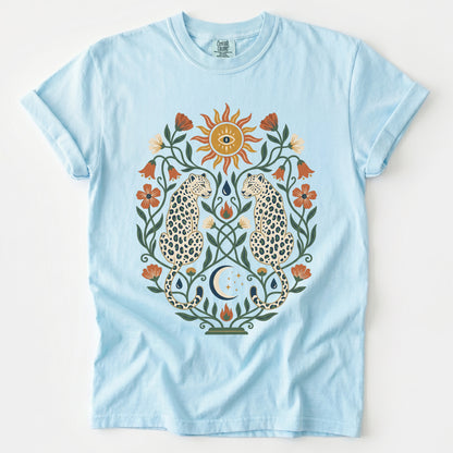 Mystical White Leopards Vintage Washed T-Shirt