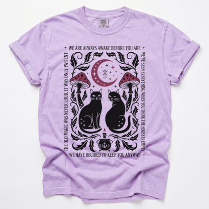 Witchy Black Cats Vintage Washed T-Shirt