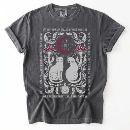 Witchy Black Cats Vintage Washed T-Shirt