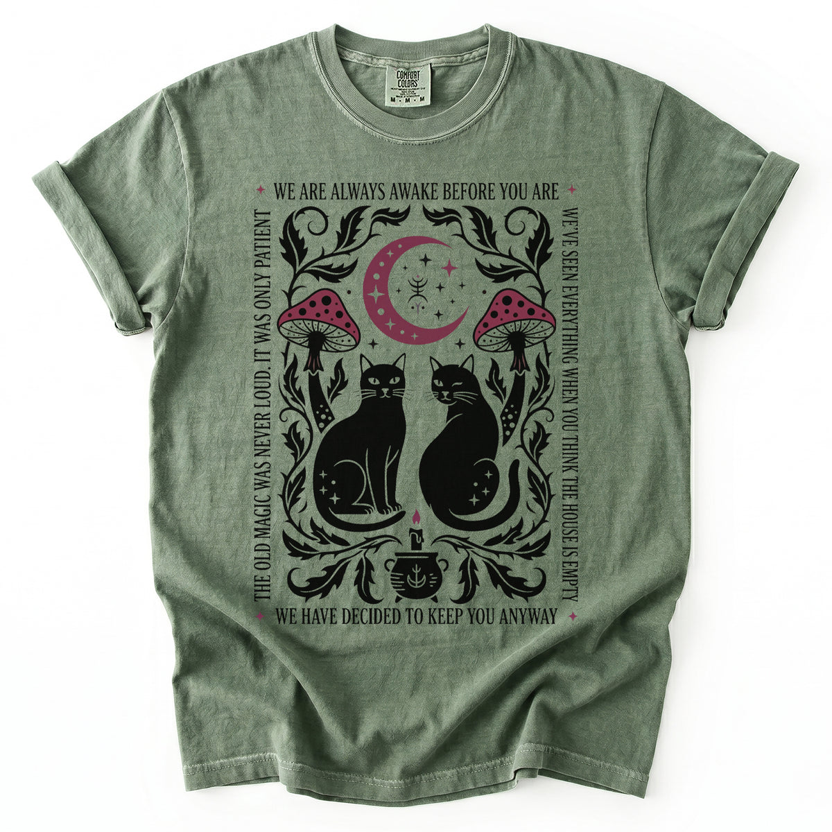 Witchy Black Cats Vintage Washed T-Shirt
