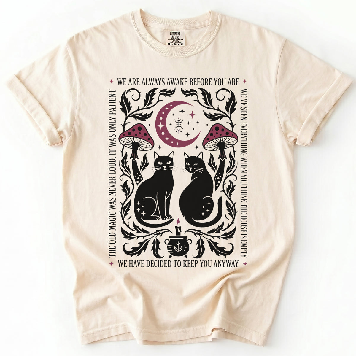 Witchy Black Cats Vintage Washed T-Shirt