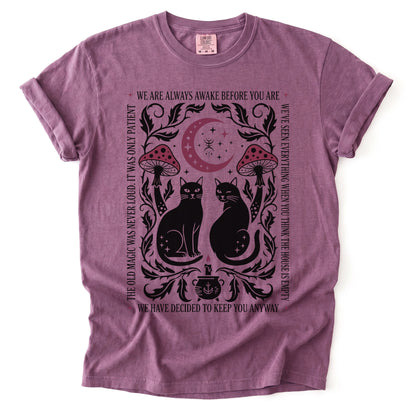 Witchy Black Cats Vintage Washed T-Shirt