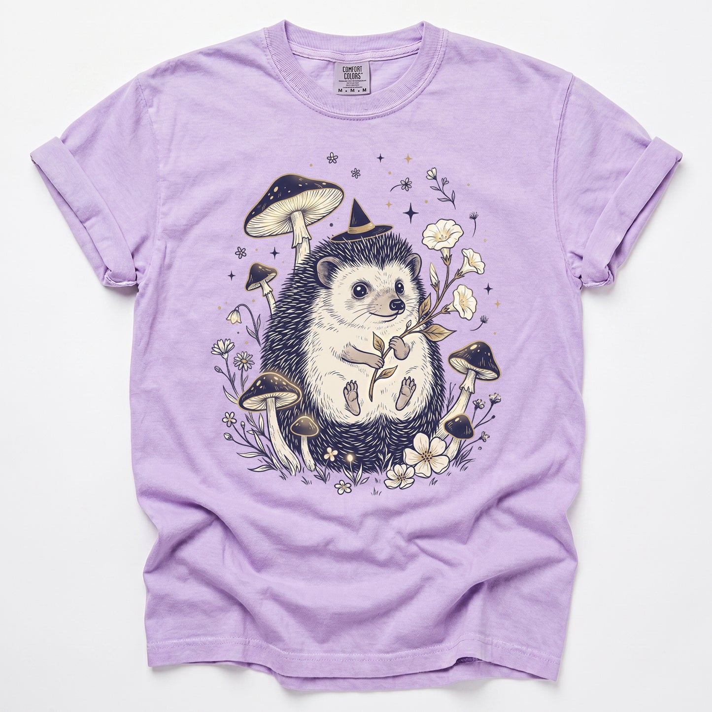 Witchy Hedgehog Vintage Washed T-Shirt