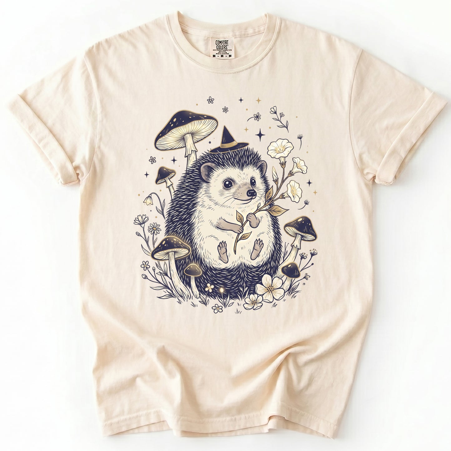 Witchy Hedgehog Vintage Washed T-Shirt